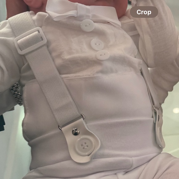 Baby boy white tuxedo - Picture 2 of 3